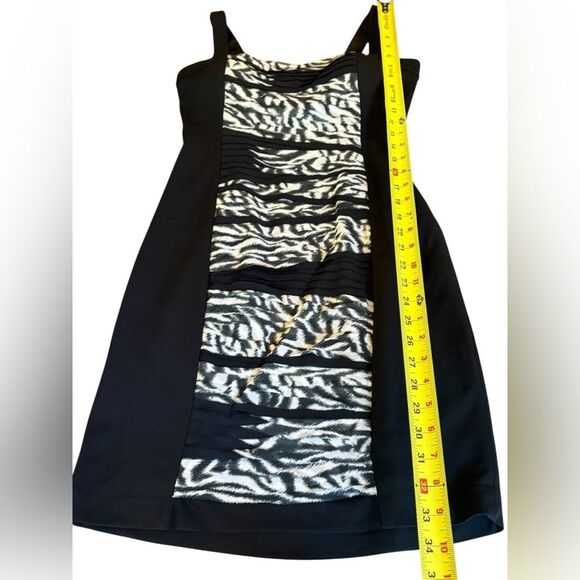 Nina Austin Silk Blend Cocktail Dress Knee Length Zebra Print Womens Size Small - Picture 9 of 9